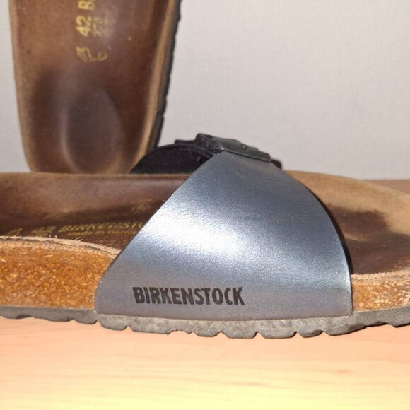 Birkenstock Madrid Sandals - Black Leather - Size 42 (Men's US 11  Women's 11-11 - Picture 5 of 6